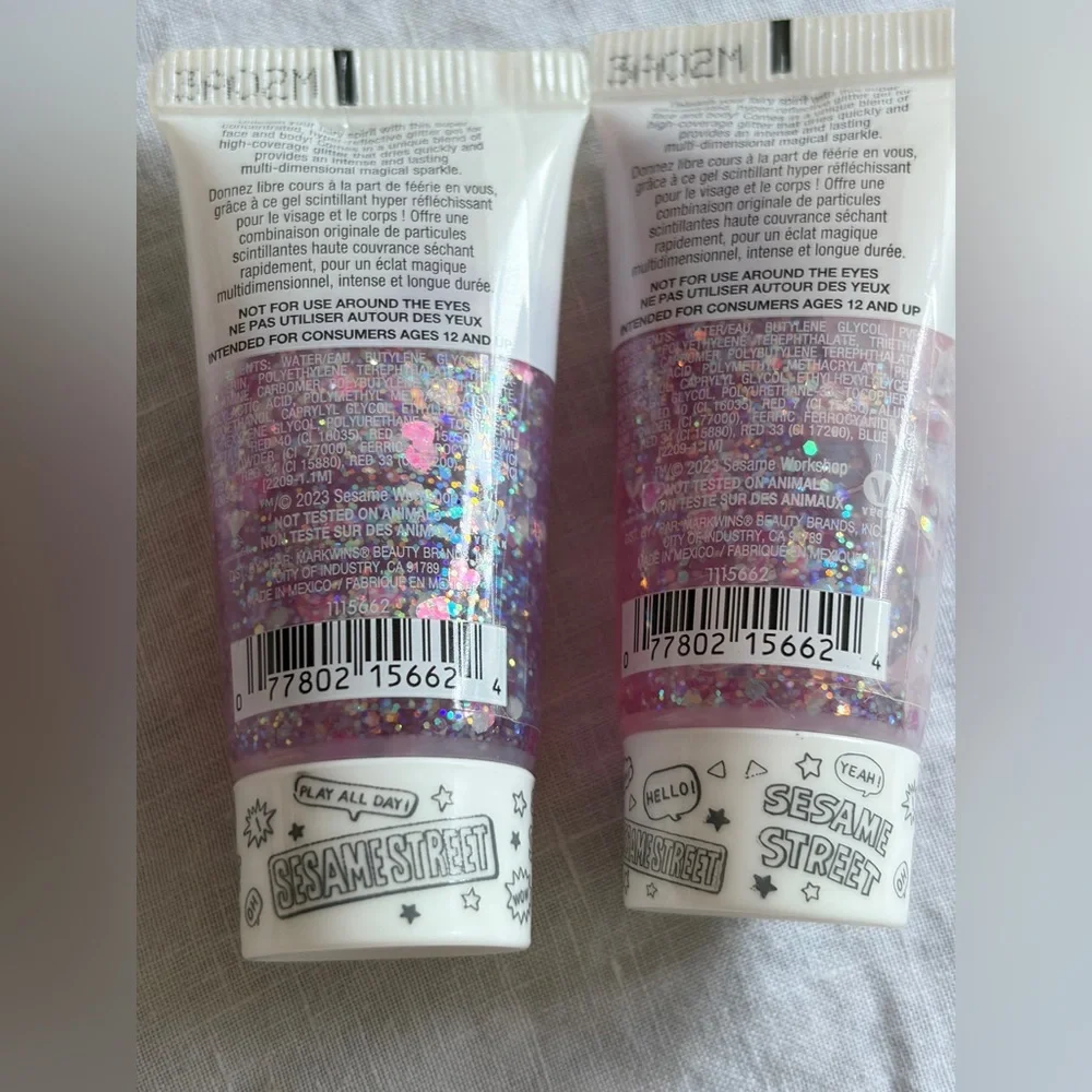 Brand New Wet n Wild Zippity-Zap! Limited Edition Sesame Street Glitter Gels